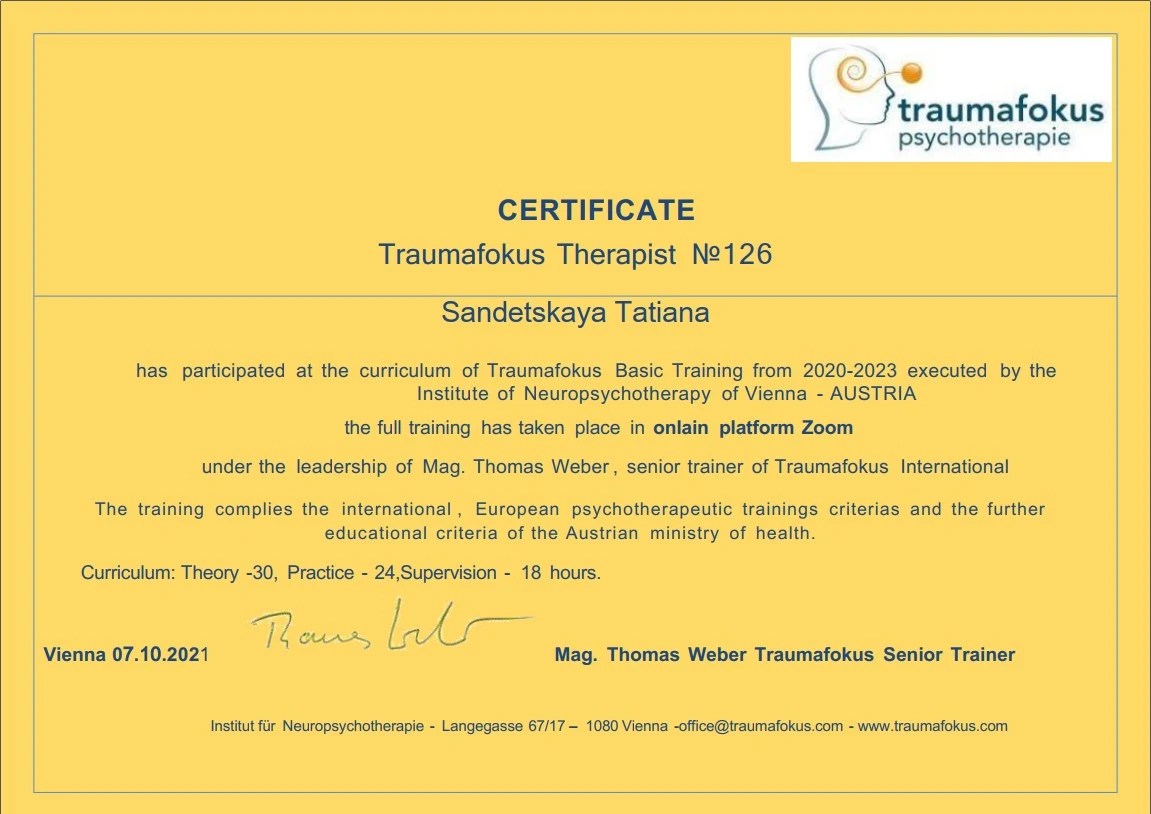 Traumafokus Therapist